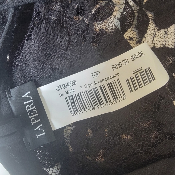 La Perla all lace with silk details whimsigoth crop top and t back straps small - Picture 10 of 11